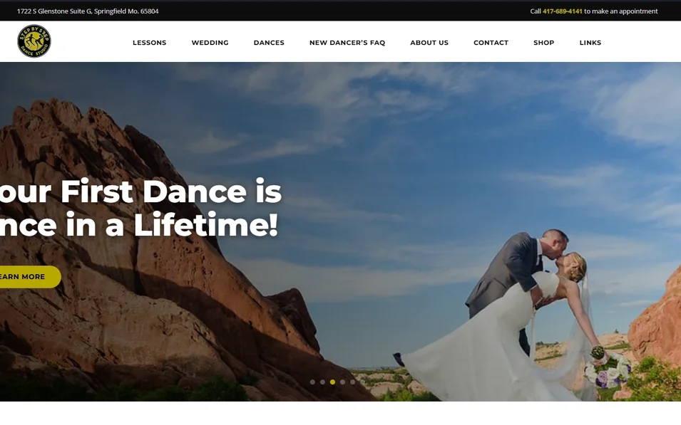 Step by Step Dance Studio home page