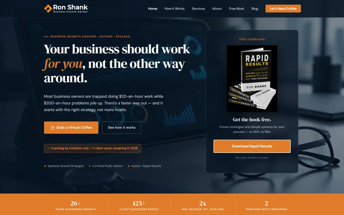 RonShank.com home page